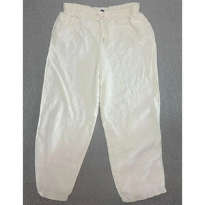 Vintage YOON-A-VERSE Pants Beige Linen Hemp Wide Leg Boho Coastal